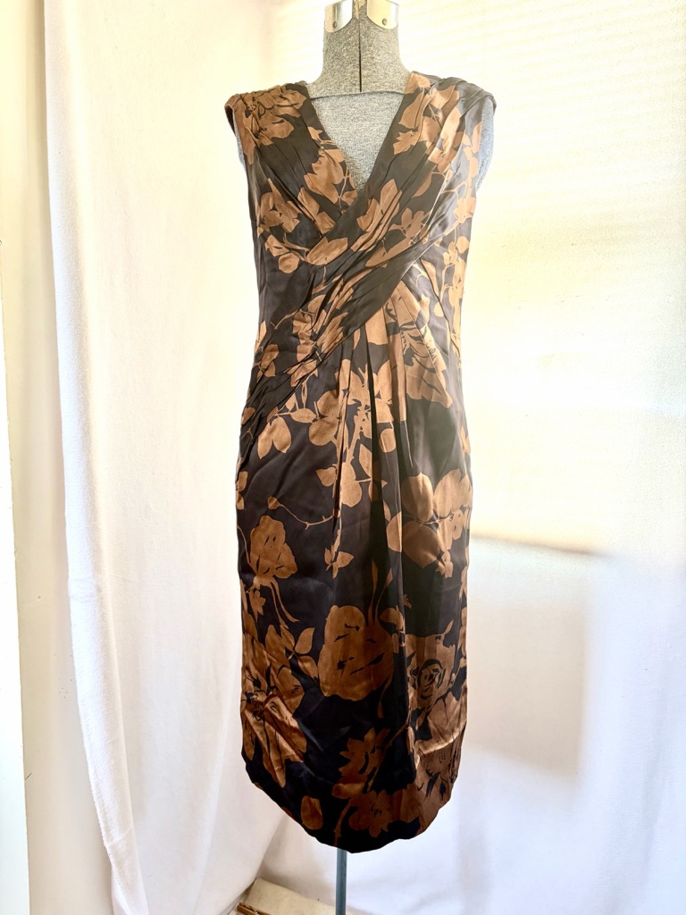 Anne Klein New York silk floral print dress